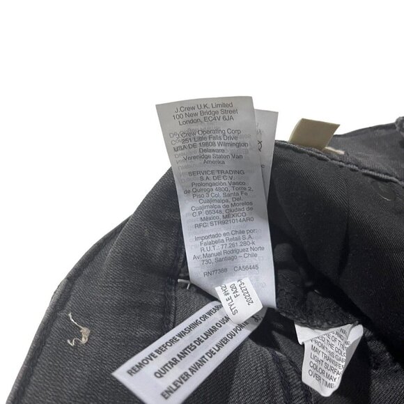 Madewell 9” Mid-Rise Skinny Jeans Women Grey Wash Sz 25 x29 Ripped Raw Hem Denim - Picture 9 of 16